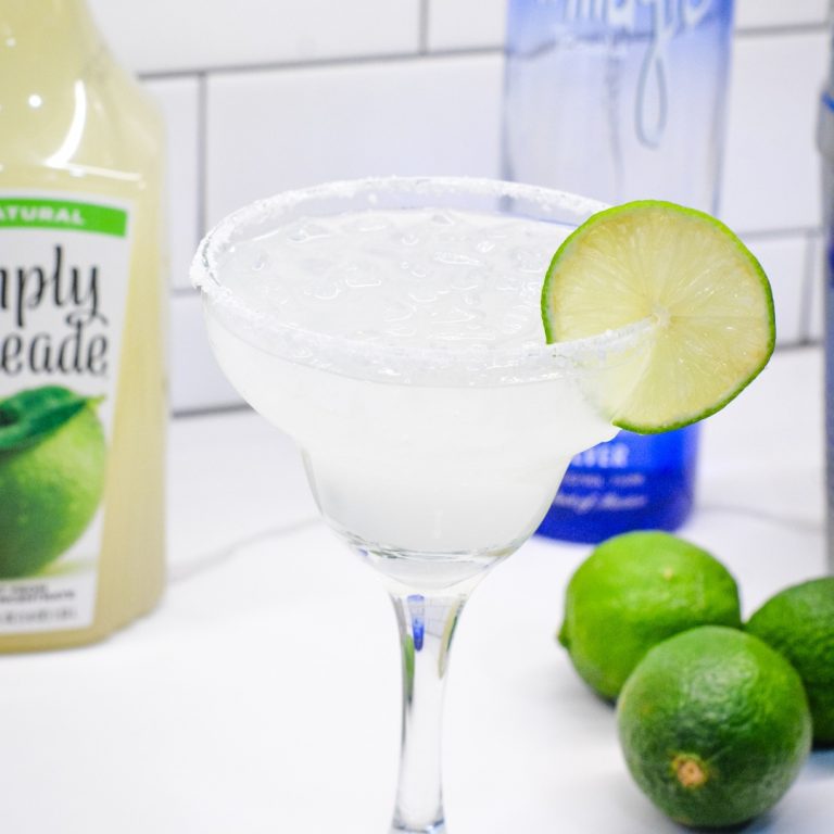 The best margarita recipe is this three ingredient margarita made with limeade, cointreau, and sliver tequila.