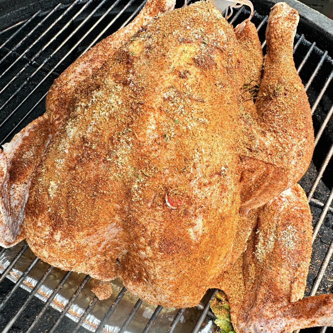 Coat The Turkey With A Light Layer Of Butter Or Olive Oil And   Brined Smoked Turkey 3 