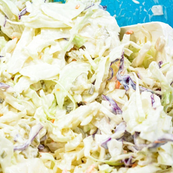 Stir to combine. Cover the bowl and refrigerate the coleslaw for at least an hour before serving. This allows the flavors to meld together beautifully. 