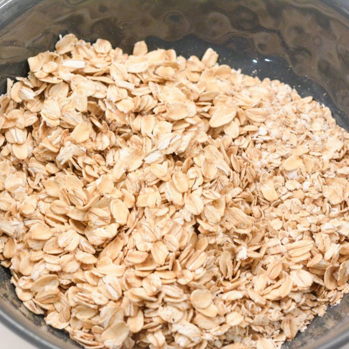 Mix the Base: In a bowl or mason jar, combine the oats in the bottom of a medium sized bowl.