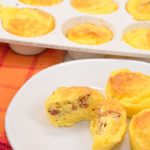 Create the high-protein egg bites with cottage cheese for an easy high-protein breakfast all week long by using a silicone muffin pan with pureed cottage cheese, eggs, bacon, and cheese.