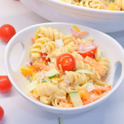 Before serving, give the sweet macaroni salad a gentle stir and garnish with fresh parsley or dill if desired. Serve it chilled and enjoy the delightful combination of flavors and textures.