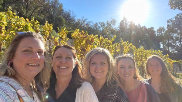 Selfie with vineyard at Vista Buena