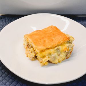 Try this easy crescent roll sausage breakfast casserole with eggs, sausage, and cheese. Perfect for family brunch!